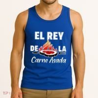 Latino Dad El Rey De La Carne Asada Tank Top thumb 3
