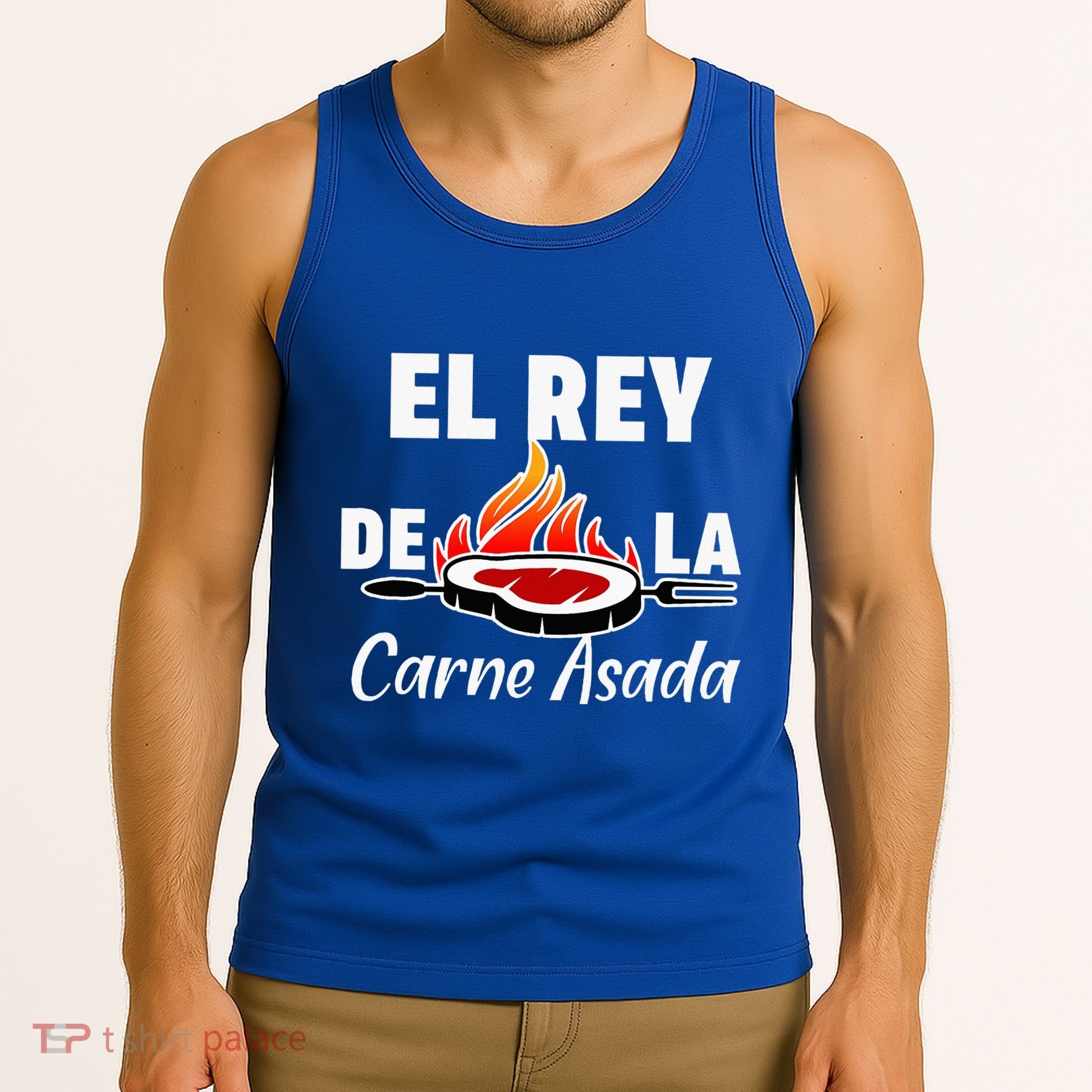 Latino Dad El Rey De La Carne Asada Tank Top