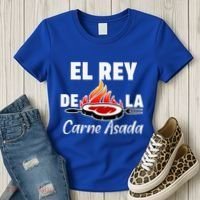 Latino Dad El Rey De La Carne Asada Women's T-Shirt thumb 3