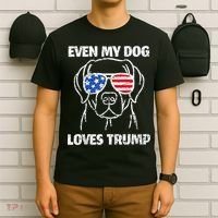Labrador Dog Flag Sunglasses Even My Dog Loves Trump 2024 T-Shirt thumb 6