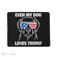 Labrador Dog Flag Sunglasses Even My Dog Loves Trump 2024 Mousepad thumb 0