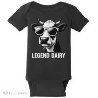Legend Dairy Funny Farmer Cow Farmer Pun Baby Bodysuit thumb 0