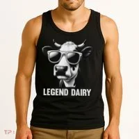 Legend Dairy Funny Farmer Cow Farmer Pun Tank Top thumb 3
