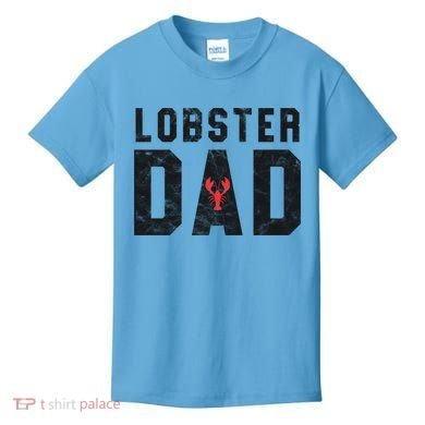 Lobster Dad Funny Vintage Black Gift Kids T-Shirt