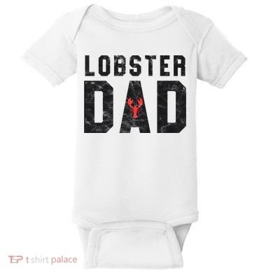 Lobster Dad Funny Vintage Black Gift Baby Bodysuit