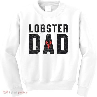 Lobster Dad Funny Vintage Black Gift Kids Sweatshirt
