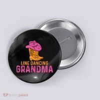 Line Dancing Grandma T Button thumb 0