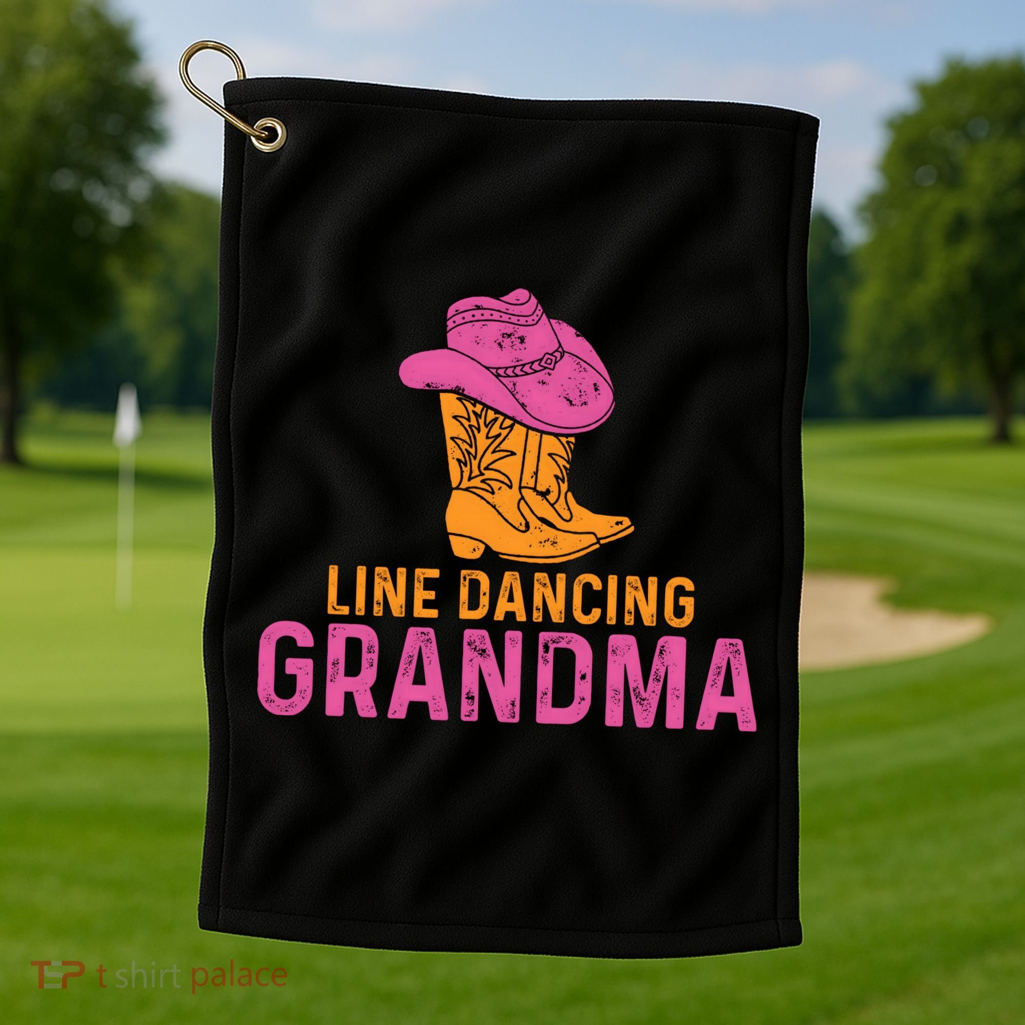 Line Dancing Grandma T Golf Towel