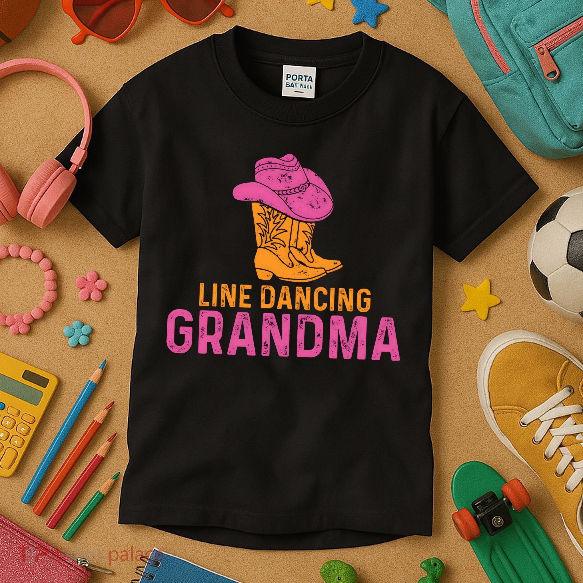 Line Dancing Grandma T Kids T-Shirt
