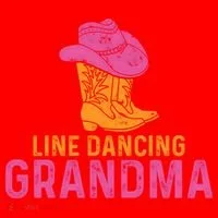 Line Dancing Grandma T Santa Hat thumb 1
