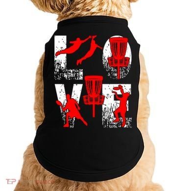 Love Disk Golf Vintage Fun Golfing Doggie Tank