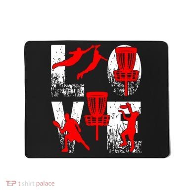 Love Disk Golf Vintage Fun Golfing Mousepad