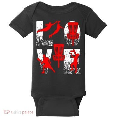 Love Disk Golf Vintage Fun Golfing Baby Bodysuit