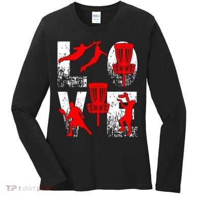 Love Disk Golf Vintage Fun Golfing Women's Long Sleeve Shirt