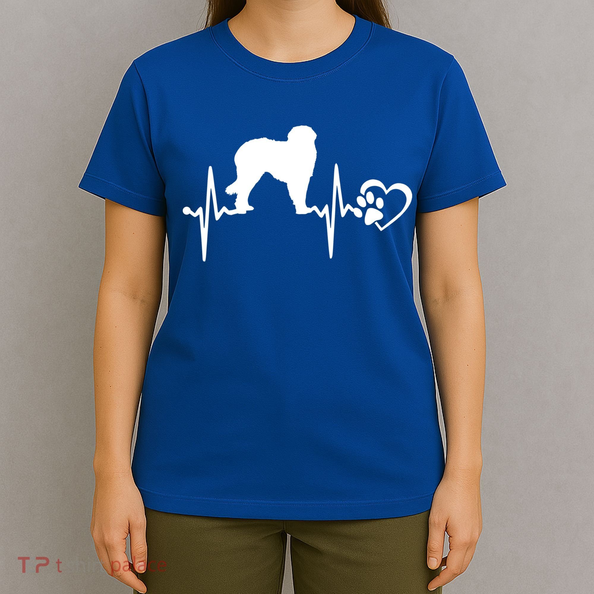 Leonberger Dog Heartbeat Paw Love Funny Puppy Lover Funny Gift T-Shirt