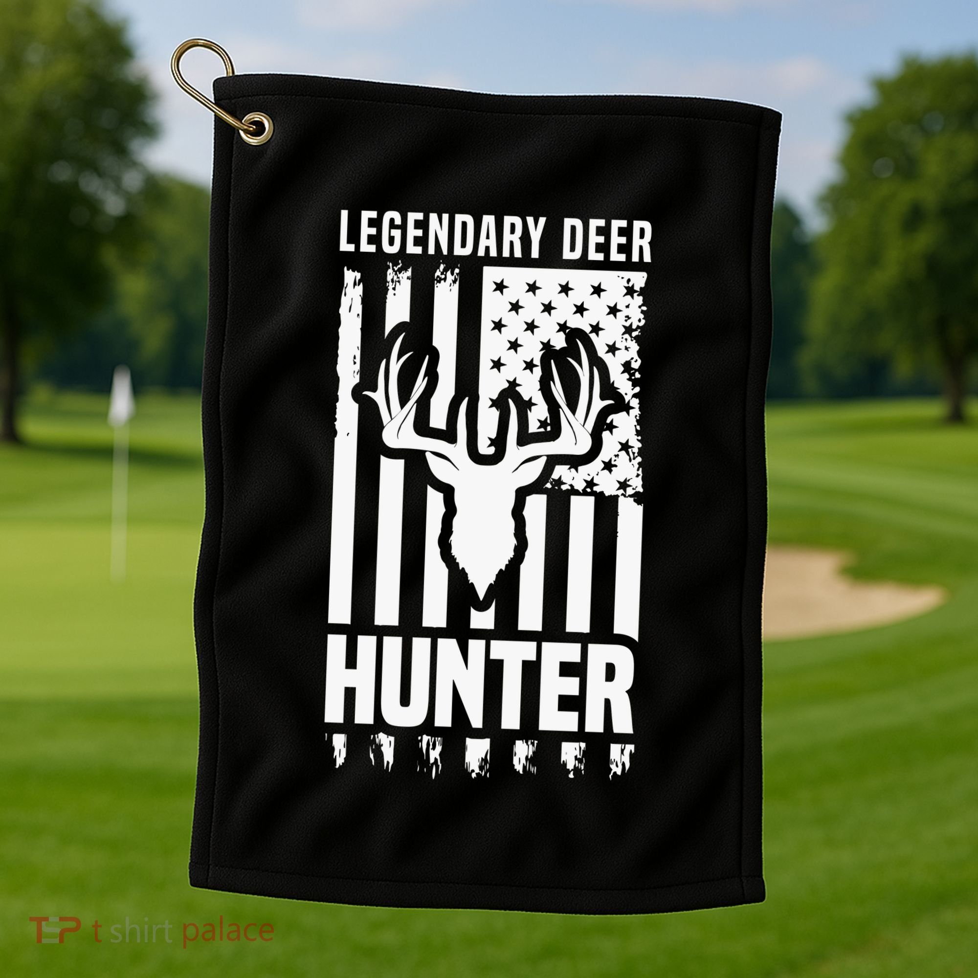 Legendary Deer Hunter Hunting Apparel Graphic Golf Towel