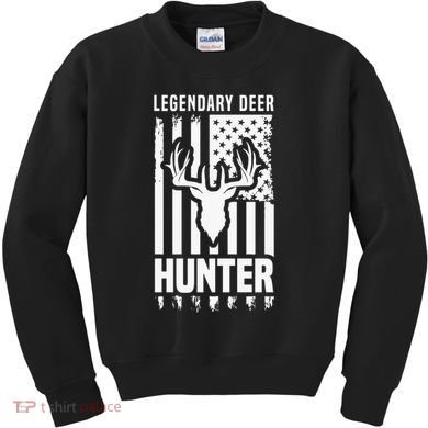 Legendary Deer Hunter Hunting Apparel Graphic Kids Sweatshirt