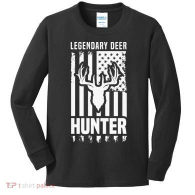 Legendary Deer Hunter Hunting Apparel Graphic Kids Long Sleeve Shirt
