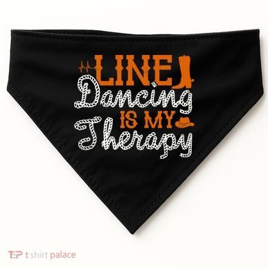 Line Dancing Is My Therapy Line Dance USA-Made Doggie Bandana