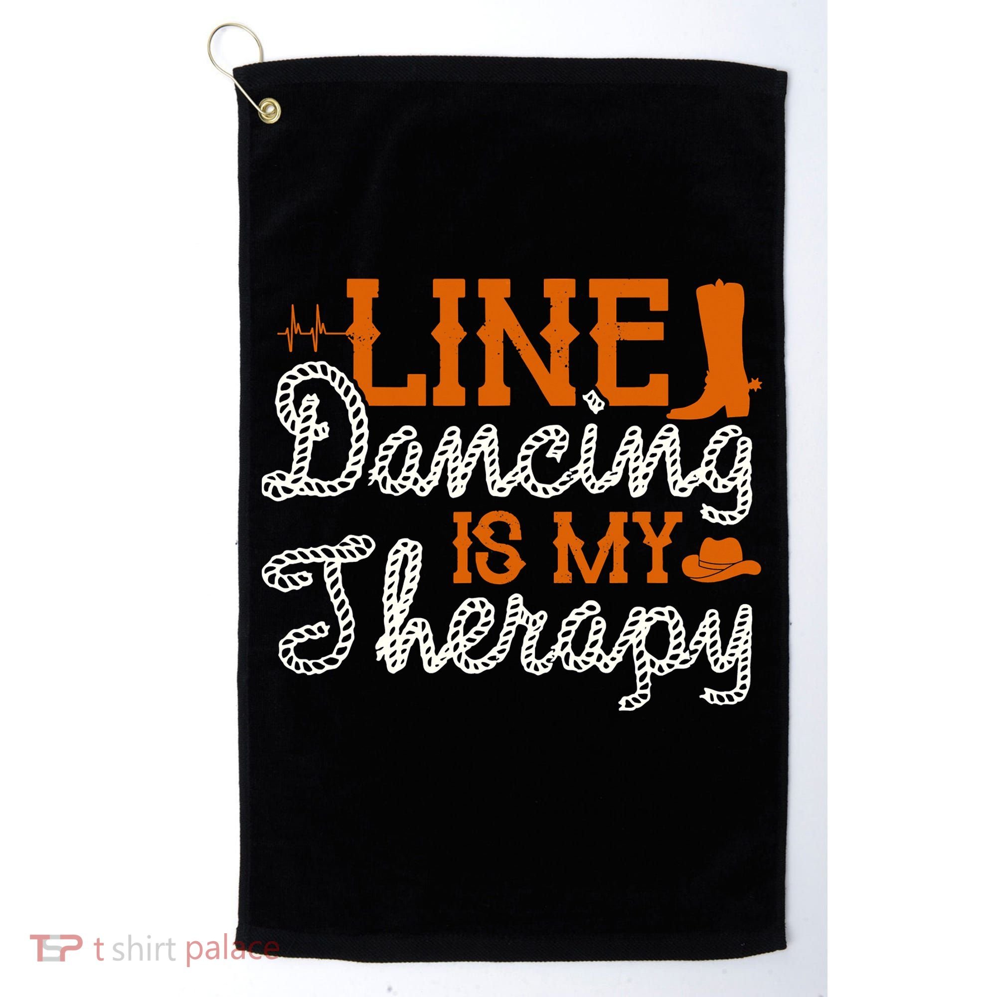 Line Dancing Is My Therapy Line Dance Golf Towel