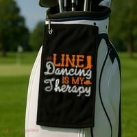 Line Dancing Is My Therapy Line Dance Golf Towel thumb 2