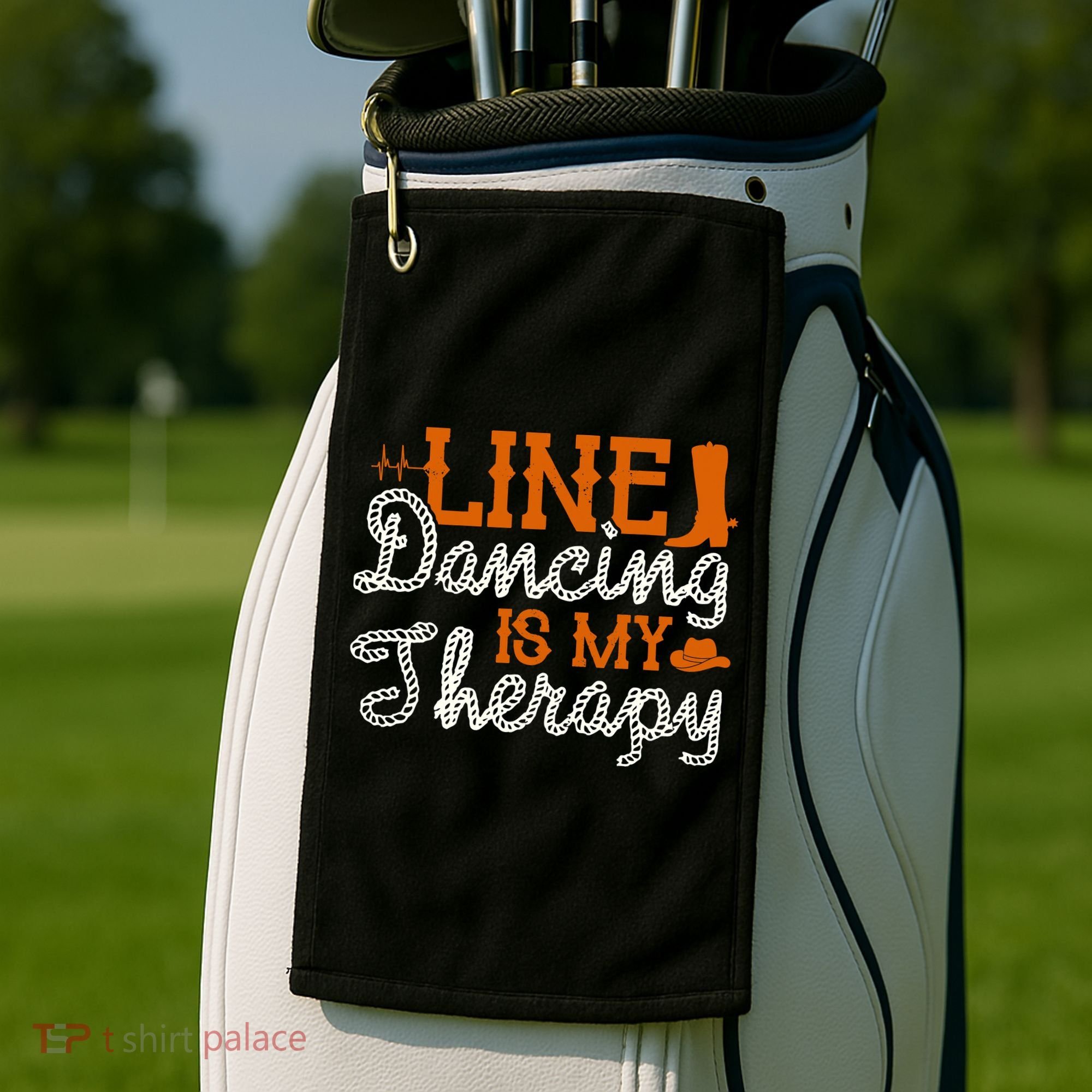 Line Dancing Is My Therapy Line Dance Golf Towel