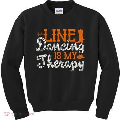 Line Dancing Is My Therapy Line Dance Kids Sweatshirt