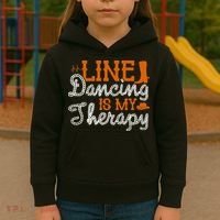 Line Dancing Is My Therapy Line Dance Kids Hoodie thumb 3