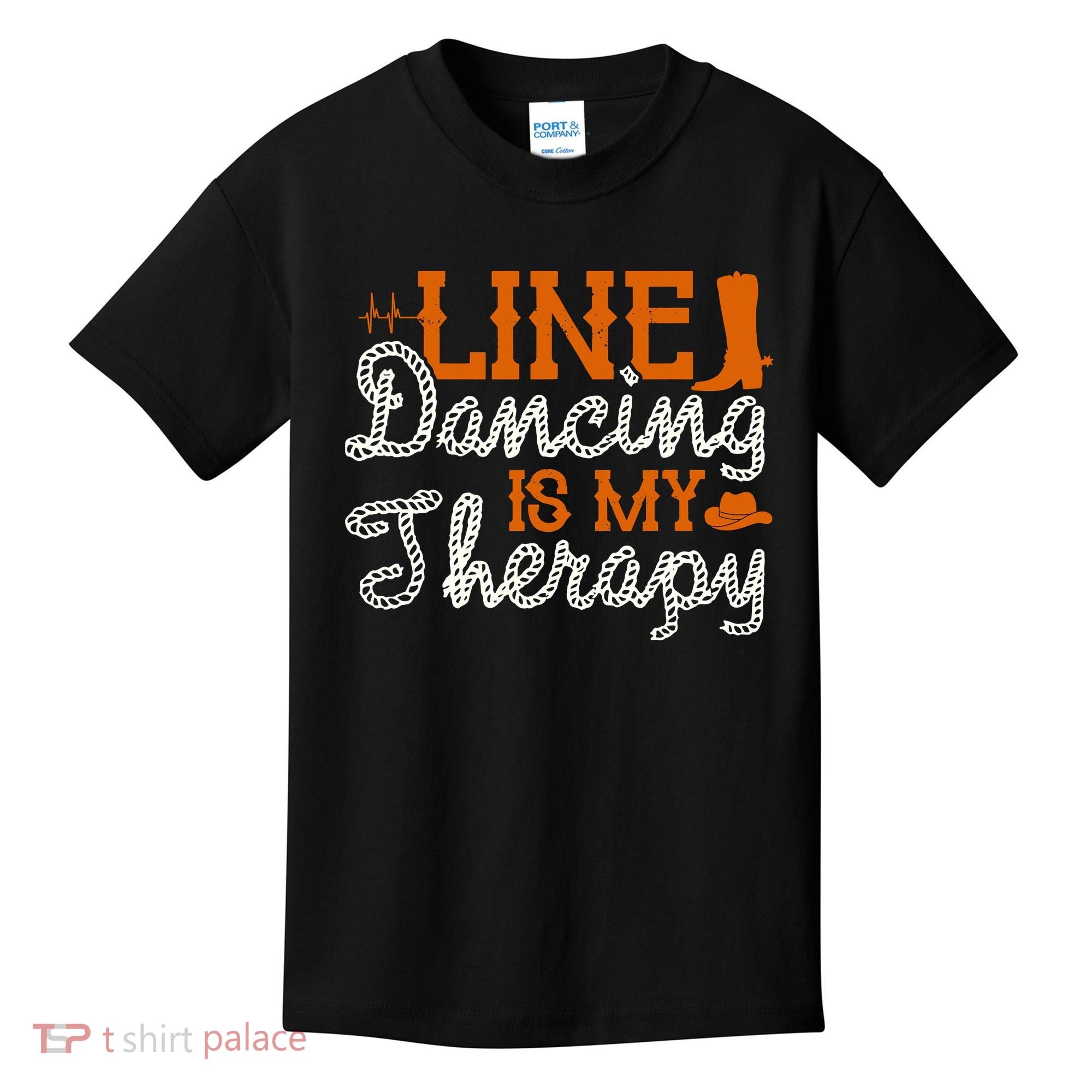 Line Dancing Is My Therapy Line Dance Kids T-Shirt