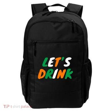 Lets Drink Irish Flag Colors St Patrick's Day Backpack