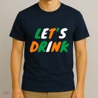 Lets Drink Irish Flag Colors St Patrick's Day T-Shirt thumb 3