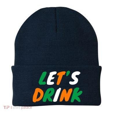 Lets Drink Irish Flag Colors St Patrick's Day Beanie