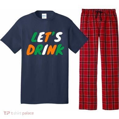 Lets Drink Irish Flag Colors St Patrick's Day Pajama Set