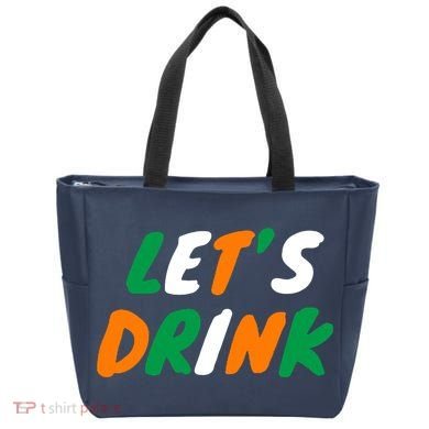 Lets Drink Irish Flag Colors St Patrick's Day Tote Bag