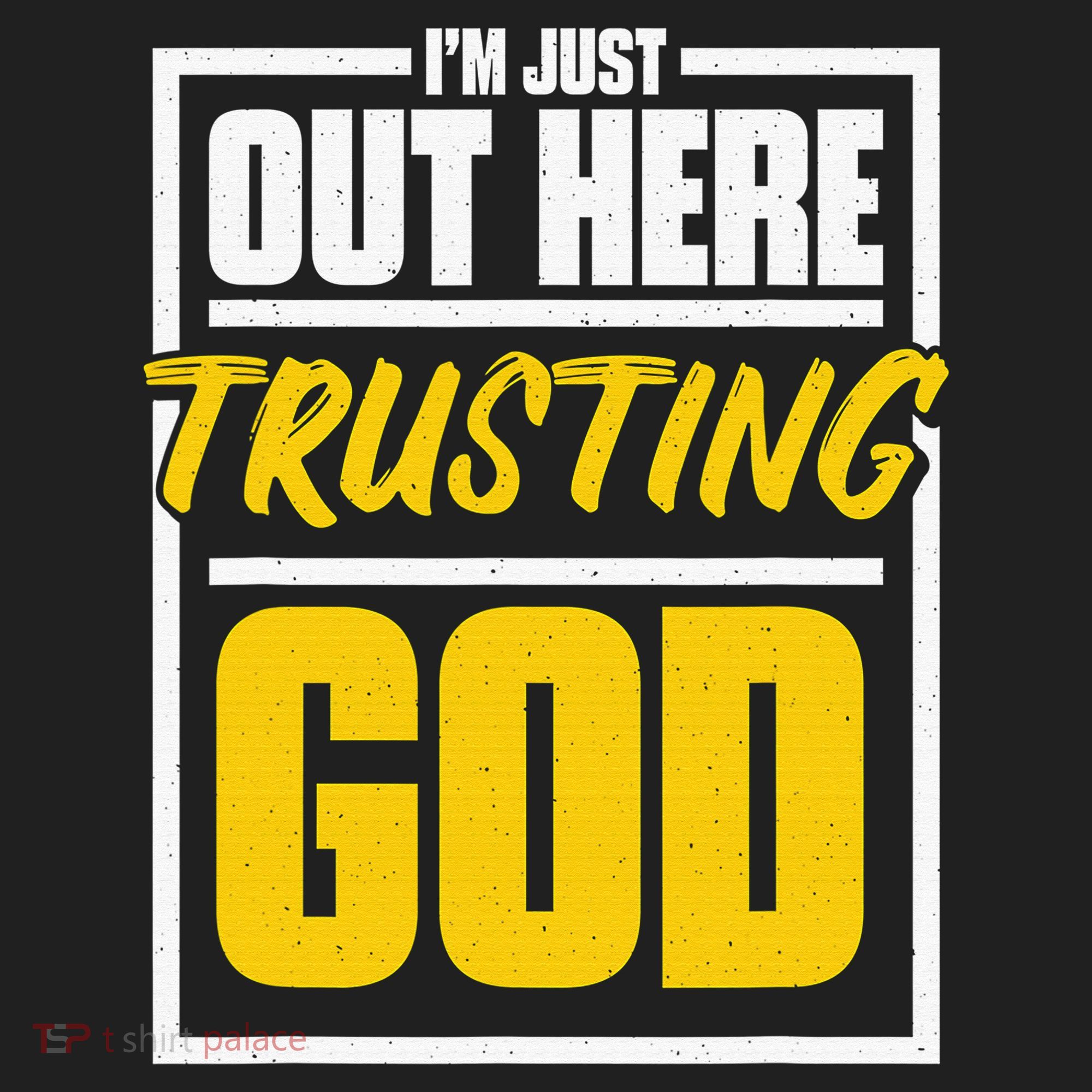 Leopard Daisy I'm Just Out Here Trusting God Christian Gift Women's Sweatshirt