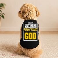 Leopard Daisy I'm Just Out Here Trusting God Christian Gift Doggie Tank thumb 2