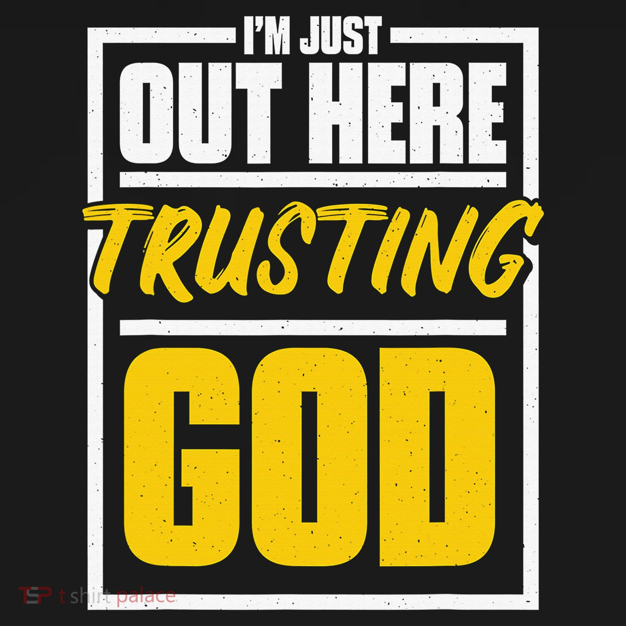 Leopard Daisy I'm Just Out Here Trusting God Christian Gift USA-Made Doggie Bandana