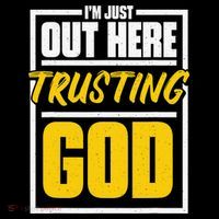 Leopard Daisy I'm Just Out Here Trusting God Christian Gift Mousepad thumb 1