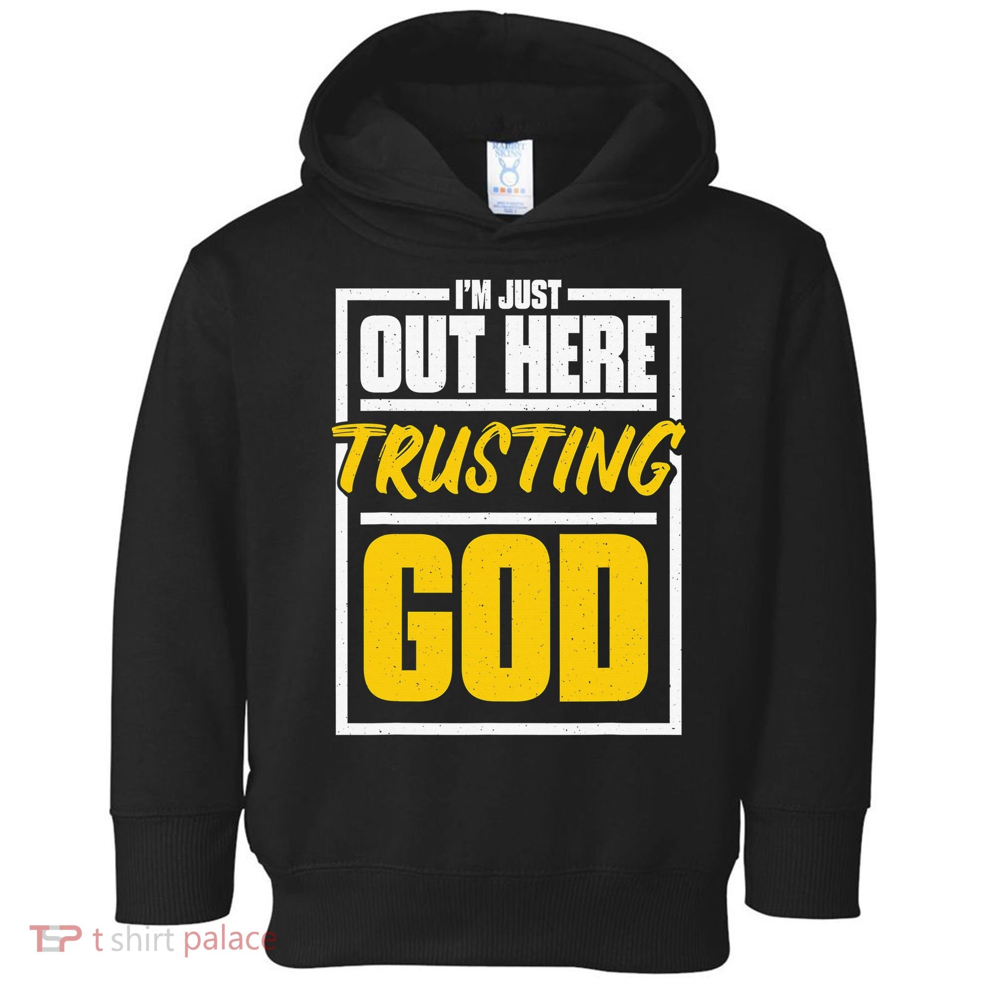 Leopard Daisy I'm Just Out Here Trusting God Christian Gift Toddler Hoodie
