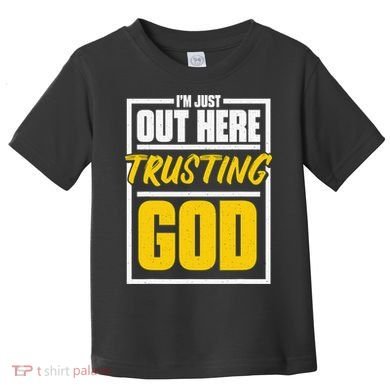 Leopard Daisy I'm Just Out Here Trusting God Christian Gift Toddler T-Shirt