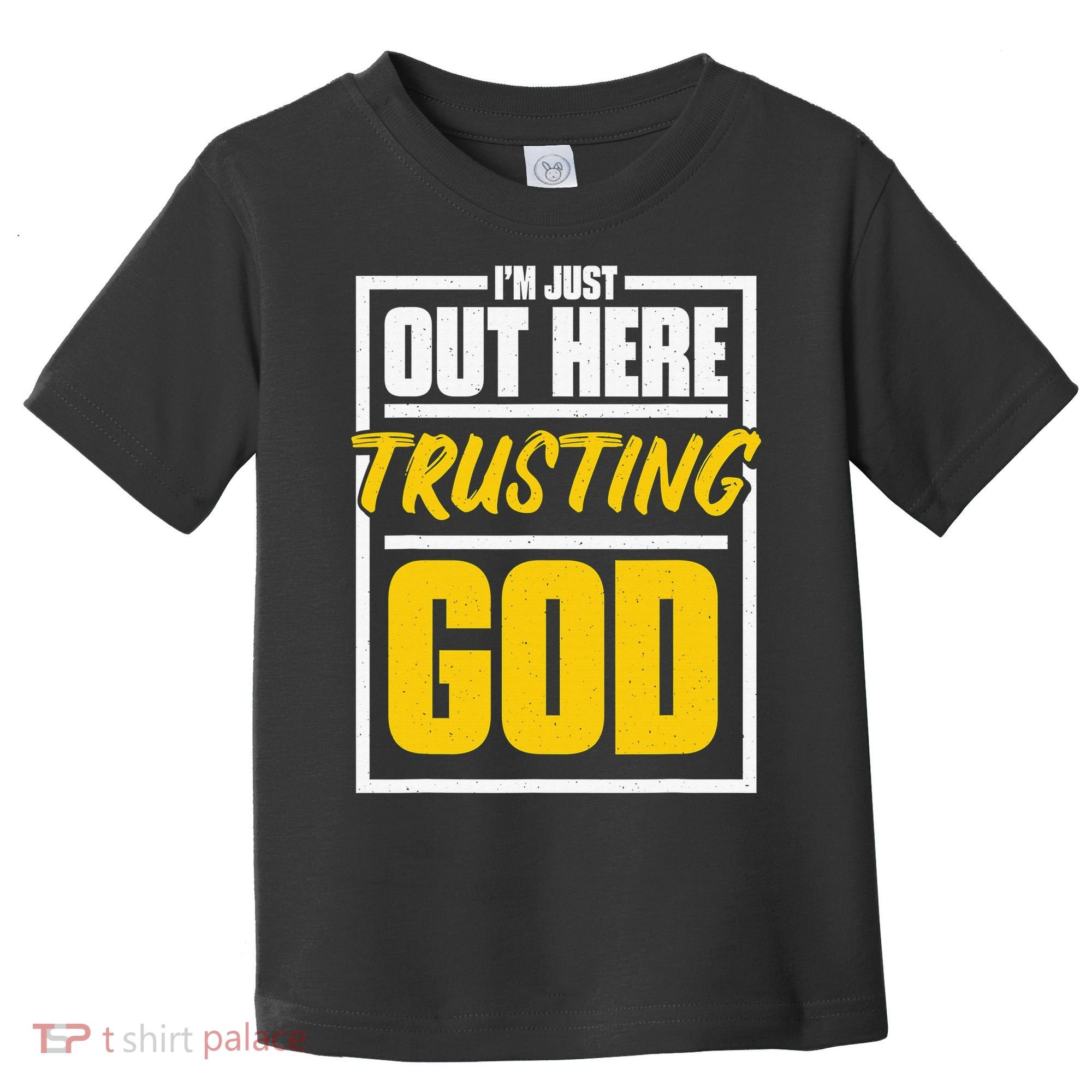 Leopard Daisy I'm Just Out Here Trusting God Christian Gift Toddler T-Shirt