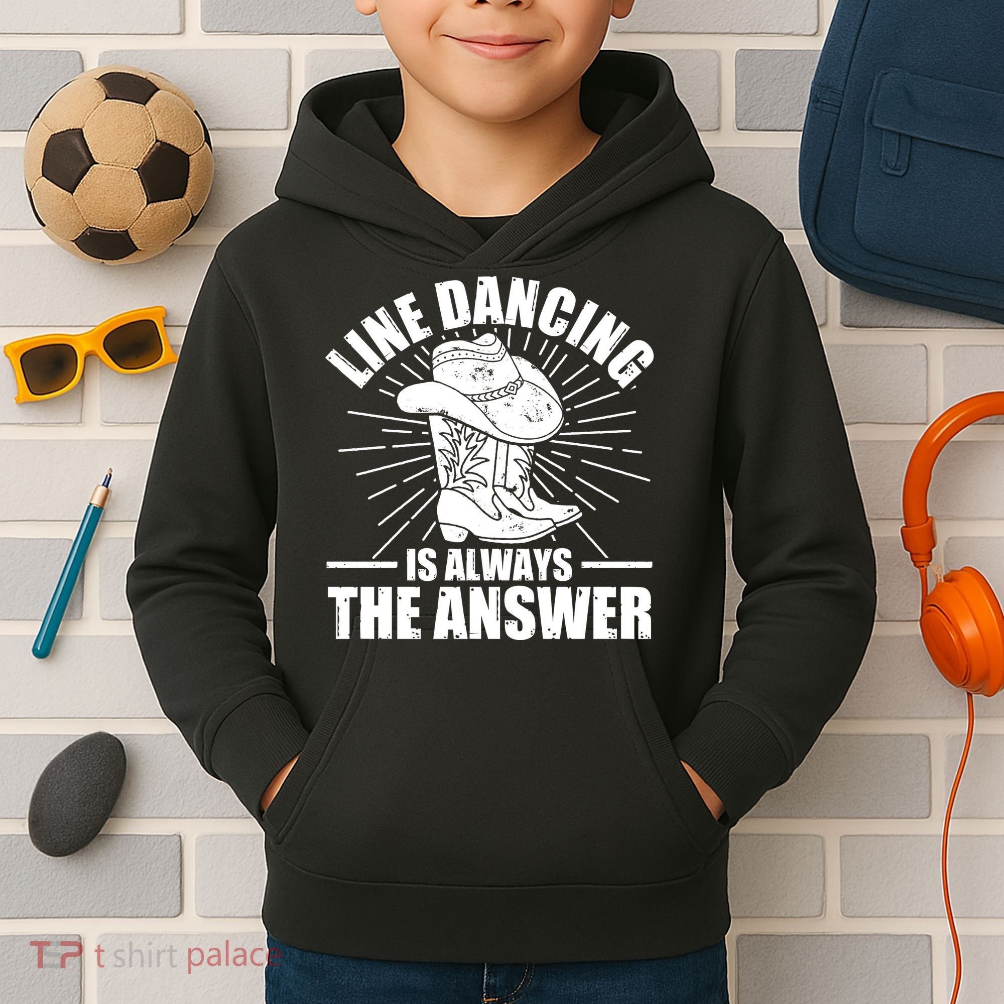 Line Dancing Is Always The Answer Kids Hoodie