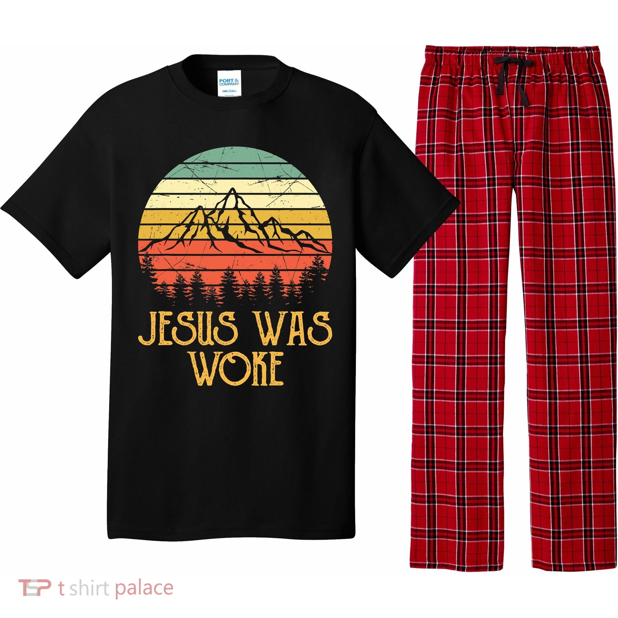 Liberal Democrat Jesus Was Woke Christian Pajama Set