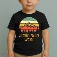 Liberal Democrat Jesus Was Woke Christian Toddler T-Shirt thumb 2