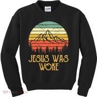 Liberal Democrat Jesus Was Woke Christian Kids Sweatshirt thumb 0