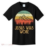 Liberal Democrat Jesus Was Woke Christian Kids T-Shirt thumb 0