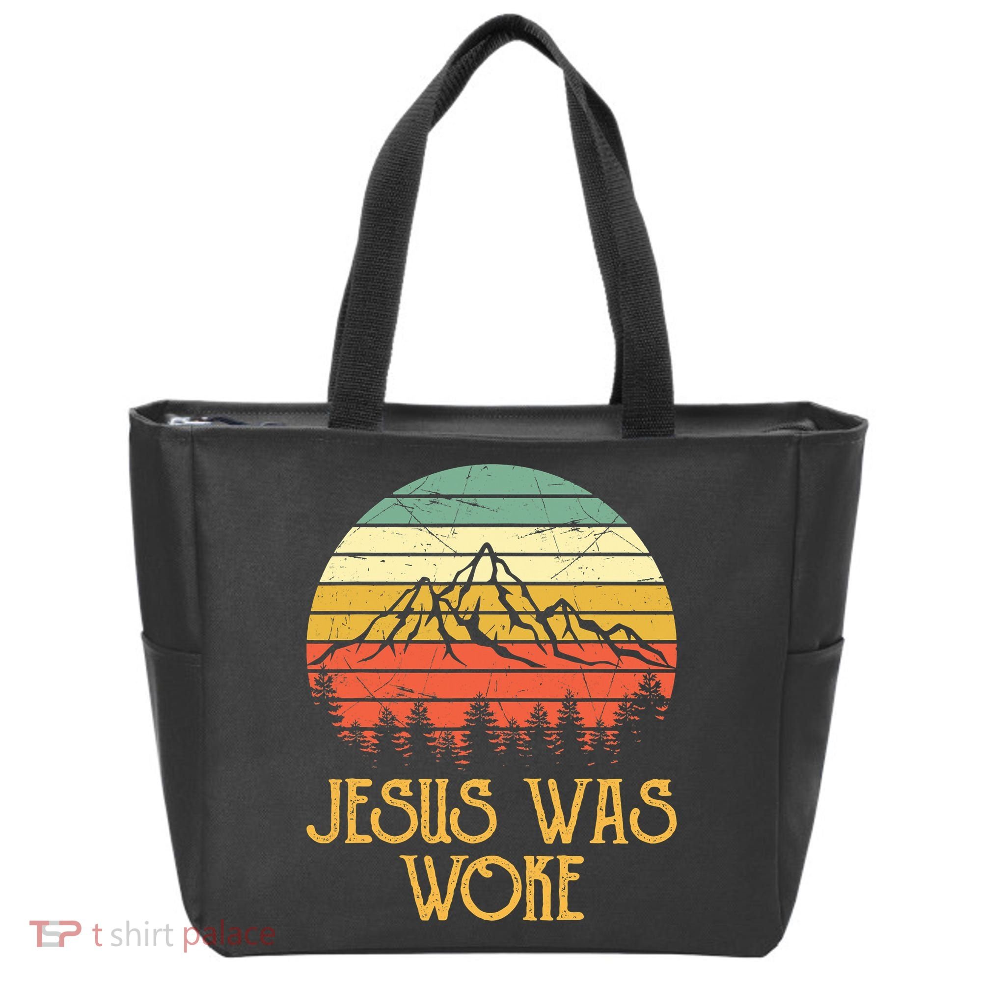Liberal Democrat Jesus Was Woke Christian Tote Bag