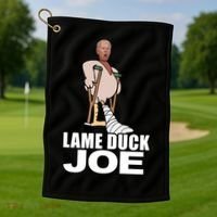 Lame Duck Joe Biden Funny Golf Towel thumb 1
