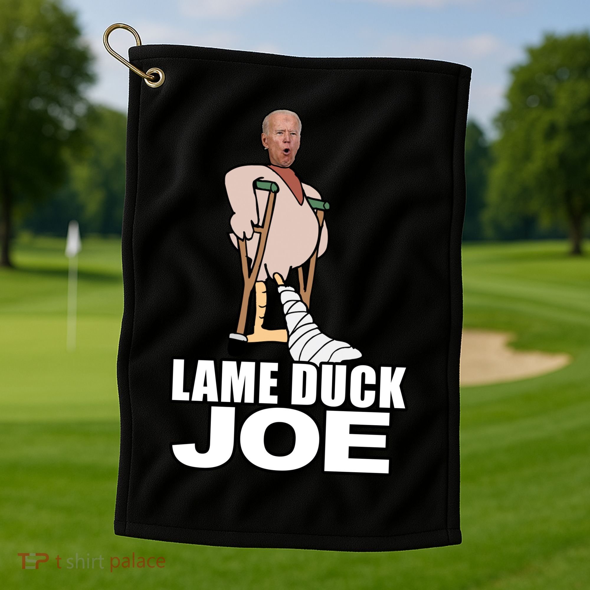 Lame Duck Joe Biden Funny Golf Towel