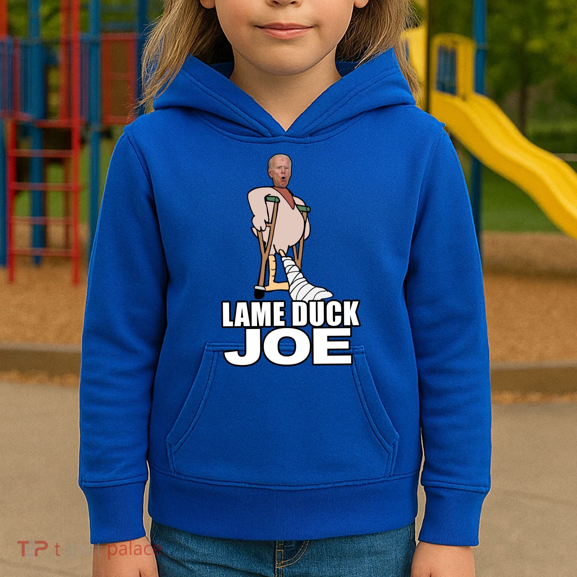Lame Duck Joe Biden Funny Kids Hoodie